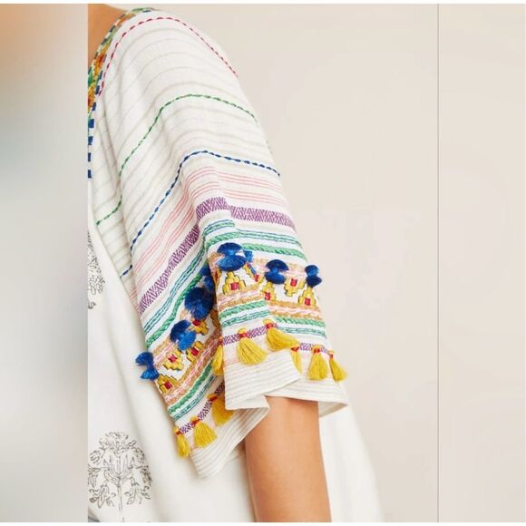 Anthropologie Vineet Bahl Kiera Embroidered Blouse - Picture 4 of 13